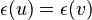 \epsilon(u)=\epsilon(v)