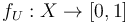 f_{U}:X\to[0,1]\,