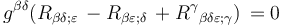 g^{\beta\delta}(R_{\beta\delta;\varepsilon}  \, -  R_{\beta\varepsilon;\delta}  \, +  R^\gamma{}_{\beta\delta\varepsilon;\gamma})  \, = 0