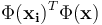 \Phi(\mathbf{x_i})^T\Phi(\mathbf{x})