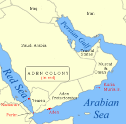 Location of Aden