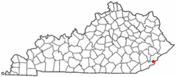 Location of Benham within Kentucky