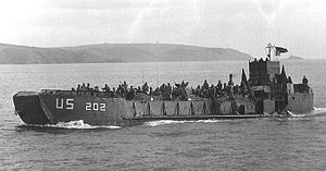 LCT-202 off the coast of England, 1944