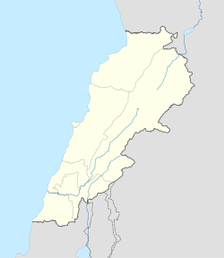 Map showing the location of Baskinta within Lebanon