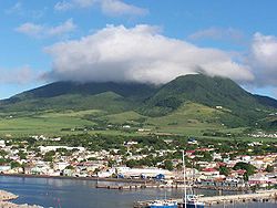 Skyline of Basseterre, Saint Kitts and Nevis