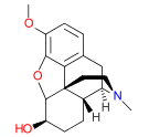 Chemical structure of Dihydroisocodeine.