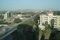 The finfinne-Dire Dawa Road in Adama, Ethiopia.