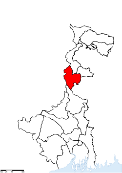 Location of Malda district in West Bengal