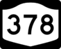 NYS Route 378 marker