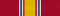 Width=44 scarlet ribbon with a central width-4 golden yellow stripe, flanked by pairs of width-1 scarlet, white, Old Glory blue, and white stripes