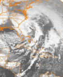 Satellite image of the nor'easter