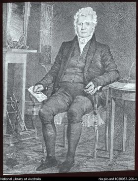 Photo of a painting of Robert Campbell, photo held by the National Library of Australia