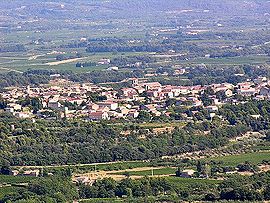 A view of Caromb from Montmirail