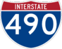 Interstate 490 marker