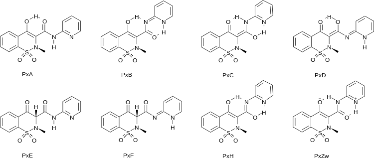 Piroxicam tautomers.svg