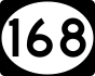 Route 168 marker