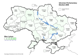 Bloc Lytvyn Party results (2.44%)