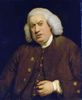 Half-length portrait of man wearing white wig and brown 18th-century suit. He is rotund and holding his left arm in front of him.