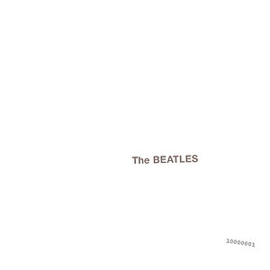 The album artwork of the Beatles' self-titled 1968 album, also known as "the White Album"