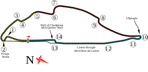 Layout of the Circuit Gilles Villeneuve