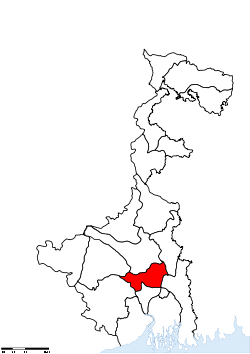 Location of Hooghly district in West Bengal