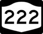 NYS Route 222 marker