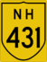 National Highway 431 marker