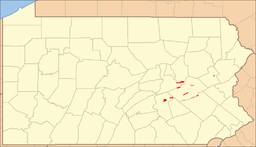 Location of Weiser State Forest in Pennsylvania