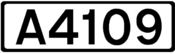 A4109 road shield