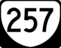 State Route 257 marker