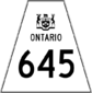 Highway 645 shield