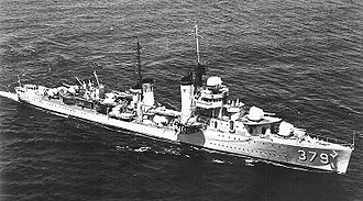 The USS Preston while underway in the late 1930s.