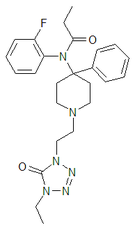 Chemical structure of trefentanil.