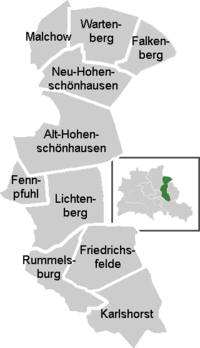 District map of Lichtenberg