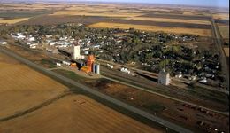 Aerial view of Luseland