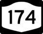 NYS Route 174 marker