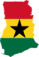 Flag Map of Ghana