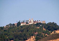 View of Hearst Castle, a prominent landmark in San Simeon