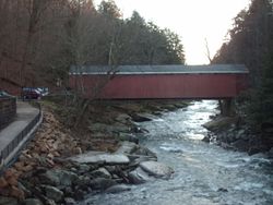 McConnell's Mill Covered Bridge in McConnells Mill State Park