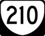 State Route 210 marker