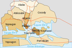 Location in Abidjan