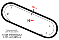 A map showing the layout of Martinsville Speedway