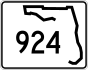 State Road 924 marker