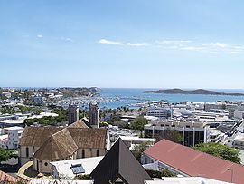 City centre and Nouméa Cathedral