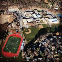 Ariel Photograph of Newton South High School taken on December 30, 2014 from a Cessna 172