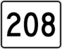 State Route 208 marker