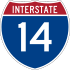 Interstate 14 marker