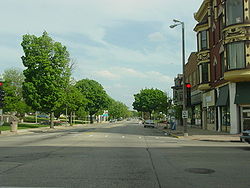 Downtown Janesville looking south on Main Street (2004)