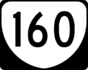 State Route 160 marker