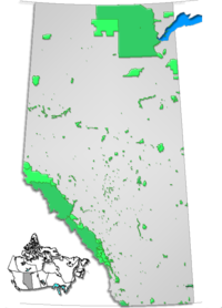 Map showing the location of Lakeland Provincial Park